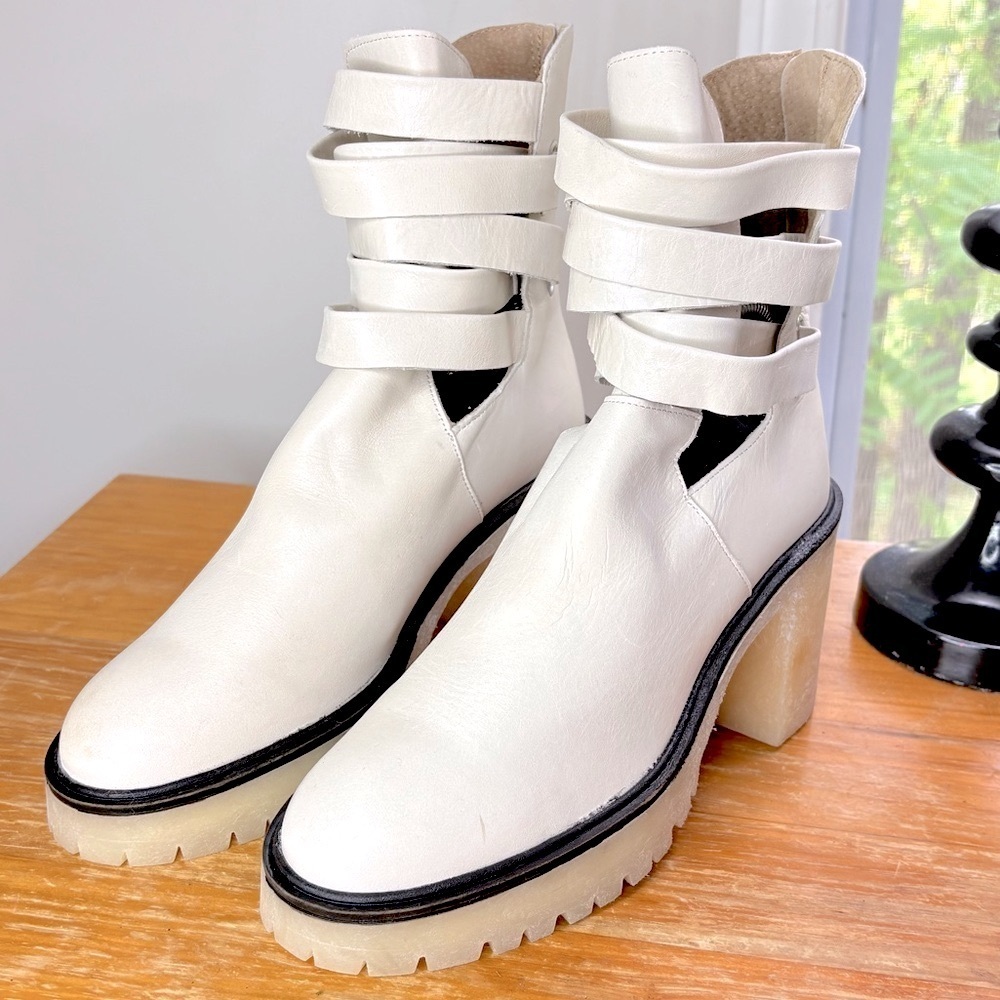 Free People Jesse Cut-Out Leather Boots